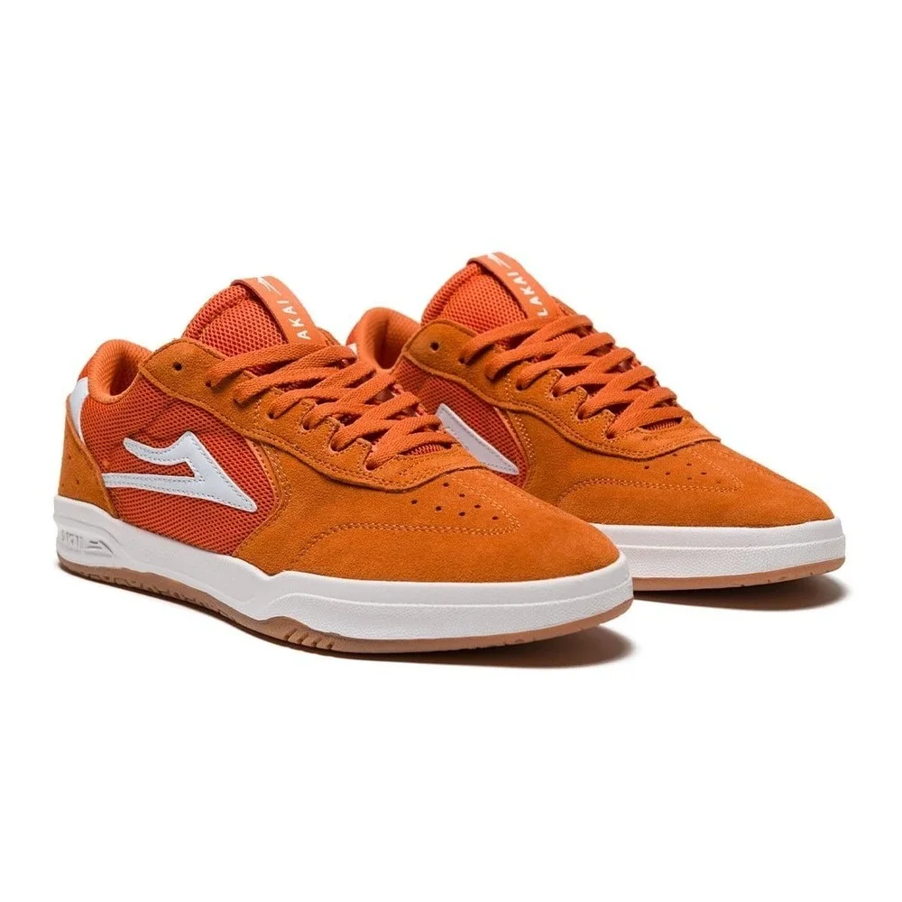 Lakai Atlantic Series Mens Size 9 Burnt Orange Skateboard Shoes Sneakers NEW